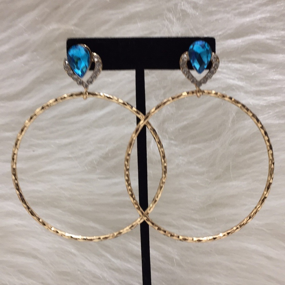 🌹Palm Beach Statement Dangle Hoop Earrings